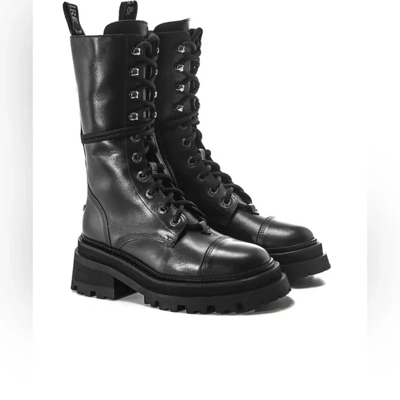 Zadig & Voltaire Women's Ride Block Heel High Ankle Boots size 39 (US 8) Black - Picture 6 of 14